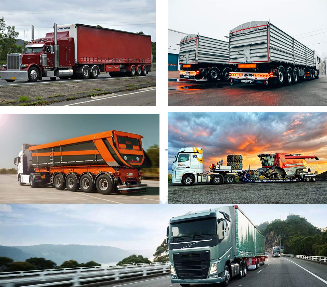 13ton American Type Truck Semi Trailer Front and Rear Trailer Axle.jpg