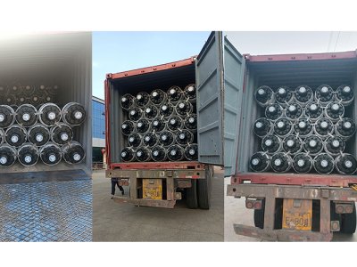 Un cliente habitual de Ecuador compró los ejes del remolque de plataforma baja con el contenedor