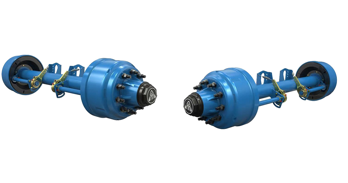 13ton American Type Truck Semi Trailer Front and Rear Trailer Axle.jpg